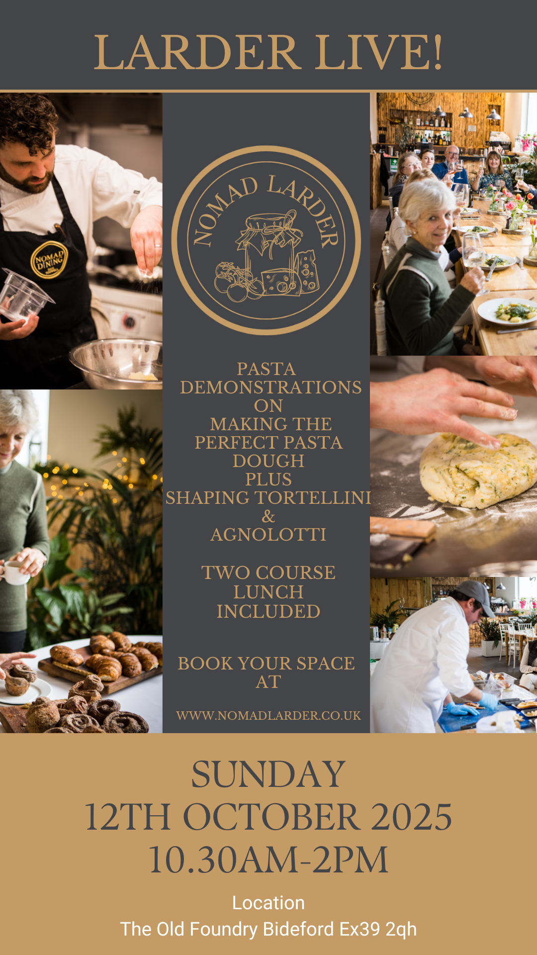Pasta Larder Live advert 12th October 25